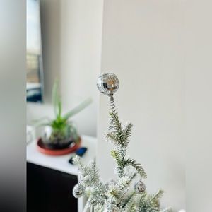 Disco ball tree topper